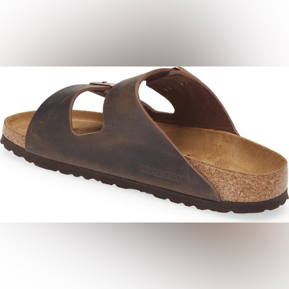 NEW BIRKENSTOCK ARIZONA BS OILED NUBUCK LEATHER SANDALS IN HABANA 38 7 - Picture 6 of 12